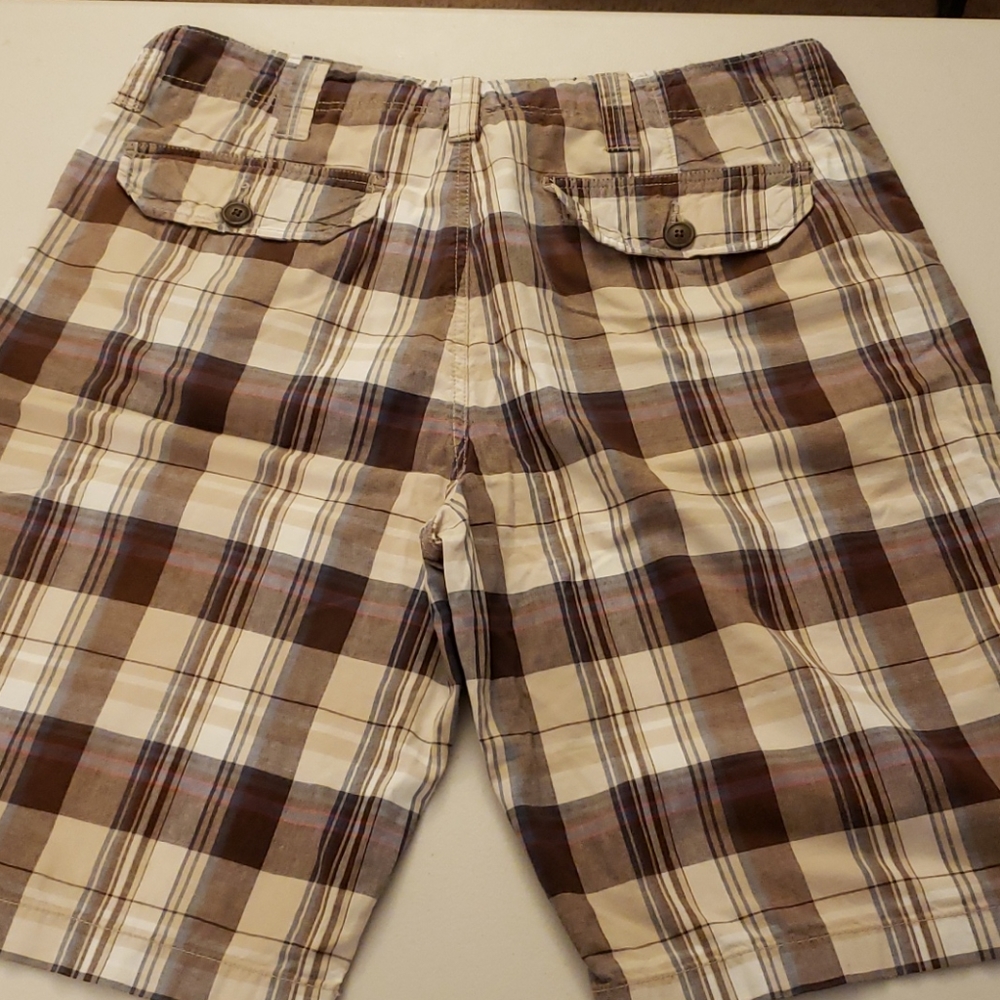 Roebuck& Company Brown Plaid Shorts Size 38 - Picture 6 of 6